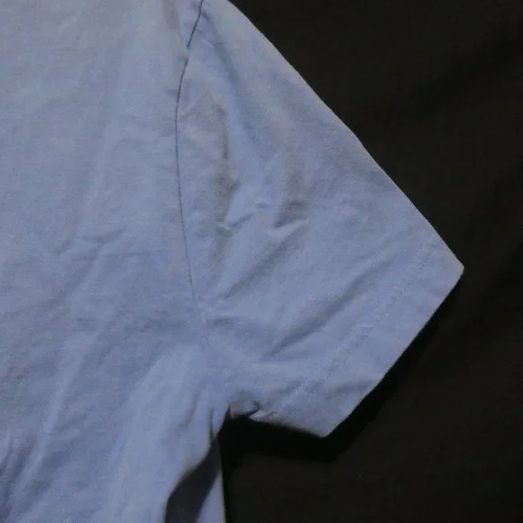 TOMMY HILFIGER | Custom Fit | medium | Light Blue Graphic Tee | 100% Cotton - Picture 11 of 13